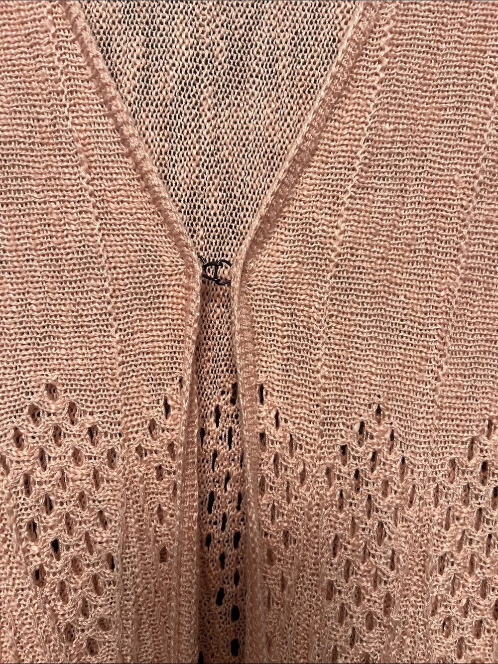 New Directions Open Knit Cardigan in Soft Pink - Picture 4 of 4